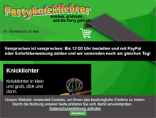 Tablet Screenshot of partyknicklichter.de
